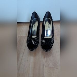 Heels, Black Velvet with Stones